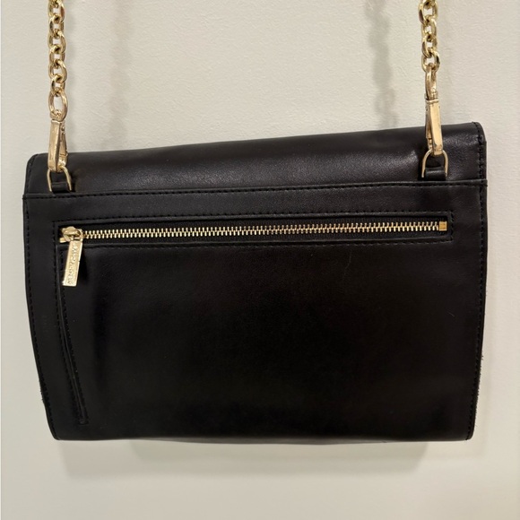 Lancaster Paris Black Leather Convertible Envelope Clutch - Picture 7 of 10